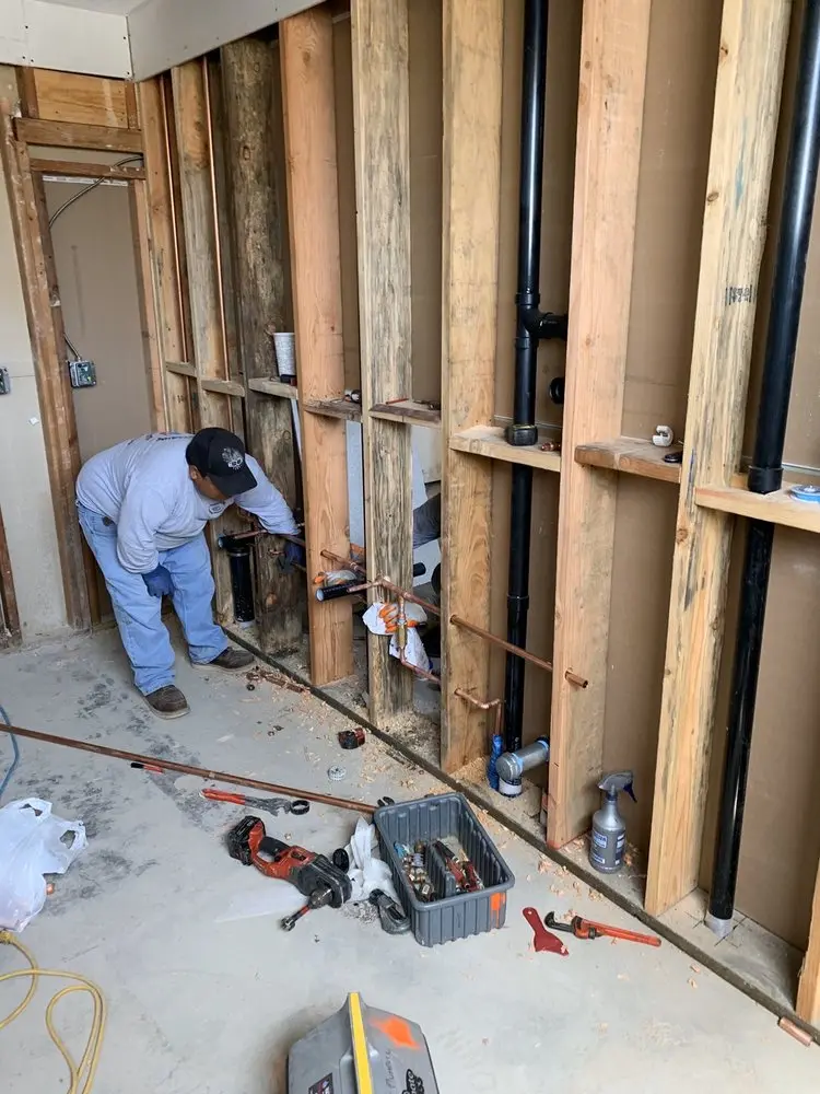 Commercial rough-in plumbing for Gas Line Repair in Ambler